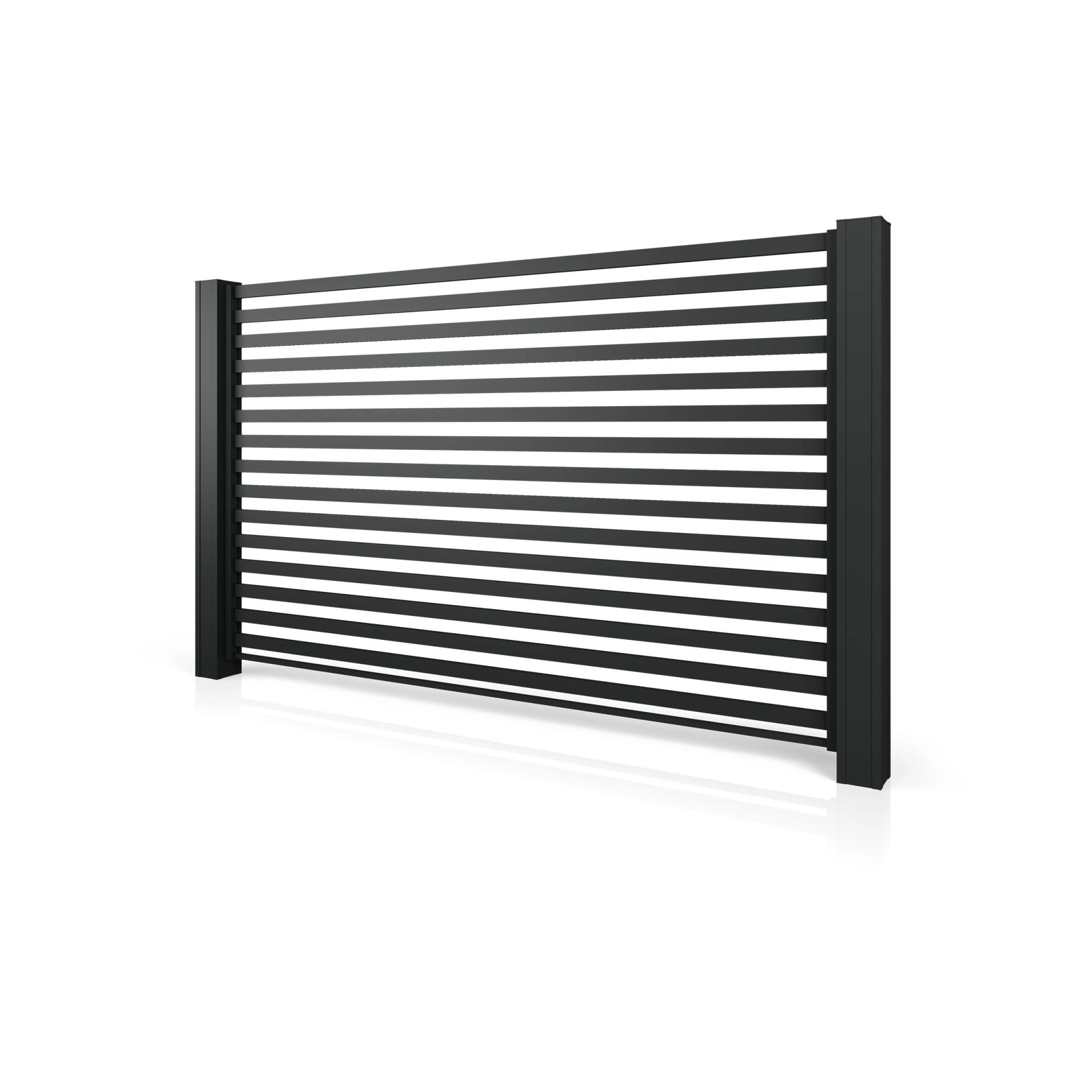 Plotové pole HN 06, hliníkové, rozměr na míru (šířka 500 - 2600 mm, výška 750 - 2000 mm), černá RAL 9005 matná